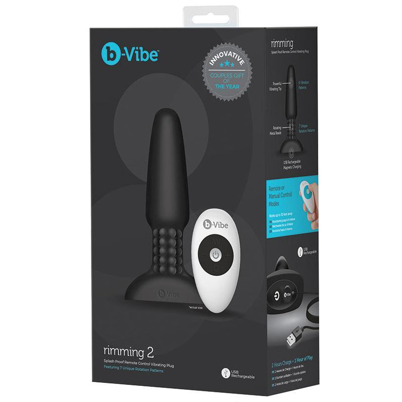 B-Vibe Rimming Plug 2-Black - The Dildo Hub