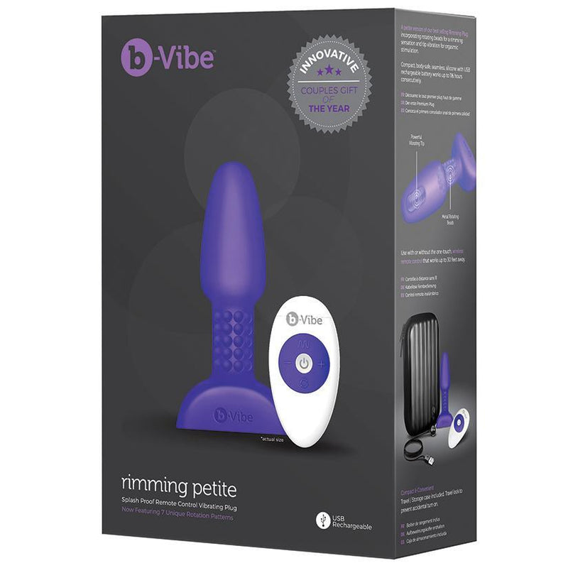 B-Vibe Rimming Plug Petite-Purple - The Dildo Hub