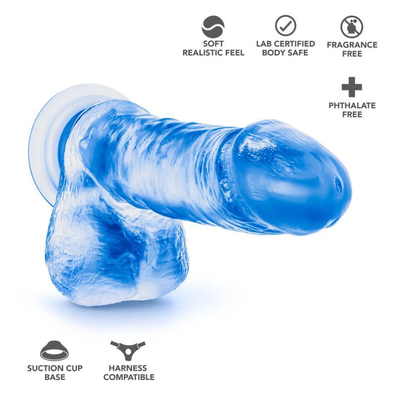 B Yours Sweet N Hard 2 Blue Realistic Dildo - 7.75 Inches | Blush - The Dildo Hub