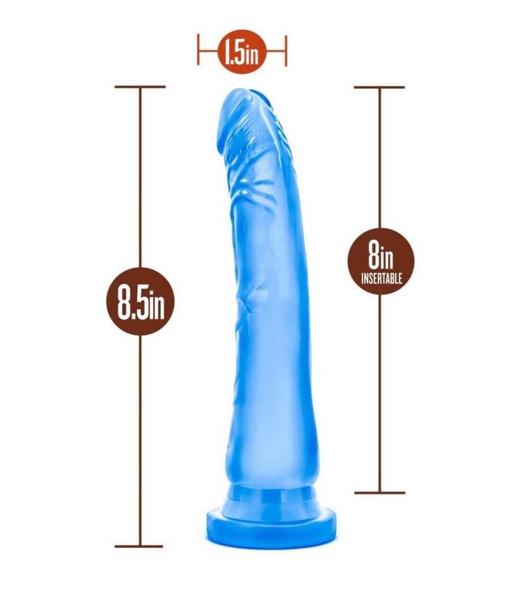B Yours Sweet N Hard 6 Blue Realistic Dildo - 8.50 Inches | Blush - The Dildo Hub