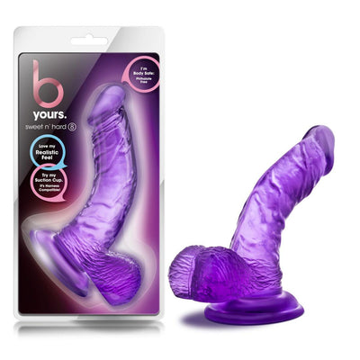 B Yours Sweet N Hard Purple Realistic Dildo - 7 Inches | Blush - The Dildo Hub