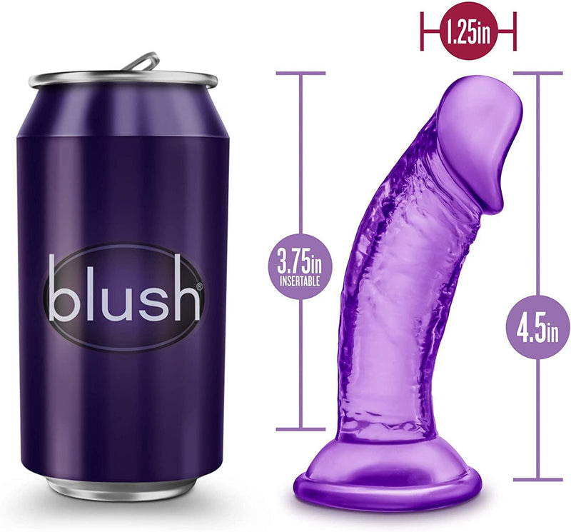 B Yours Sweet N Small Purple Realistic Dildo - 4 Inches | Blush - The Dildo Hub