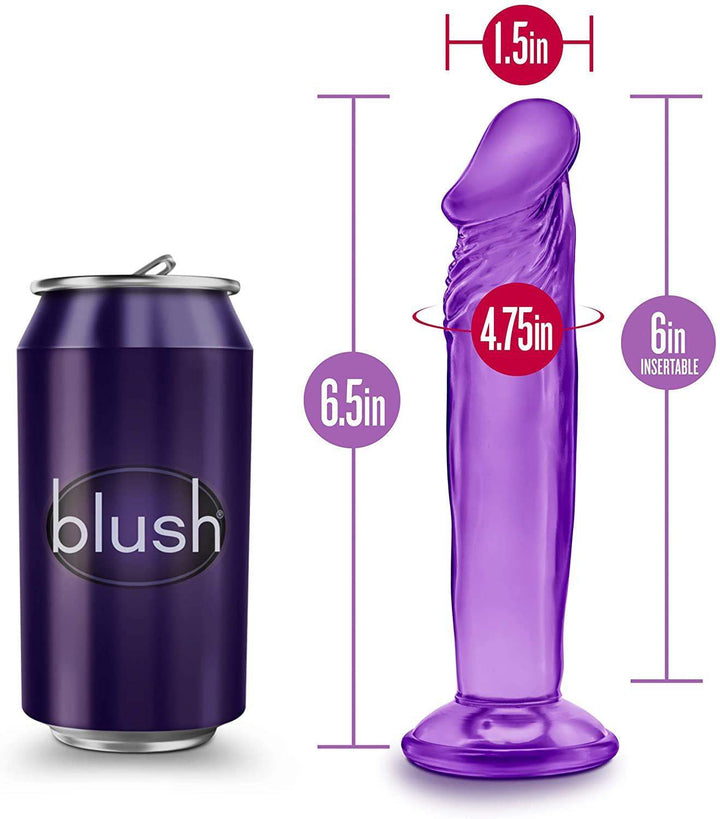 B Yours Sweet N Small Purple Realistic Dildo - 6 Inches | Blush - The Dildo Hub