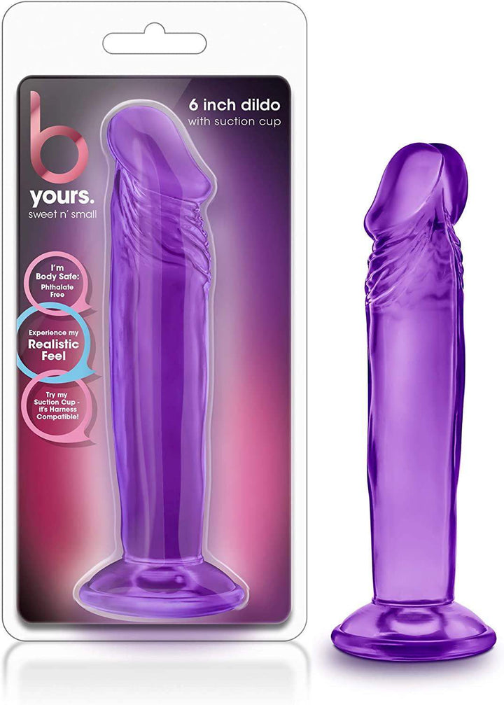 B Yours Sweet N Small Purple Realistic Dildo - 6 Inches | Blush - The Dildo Hub