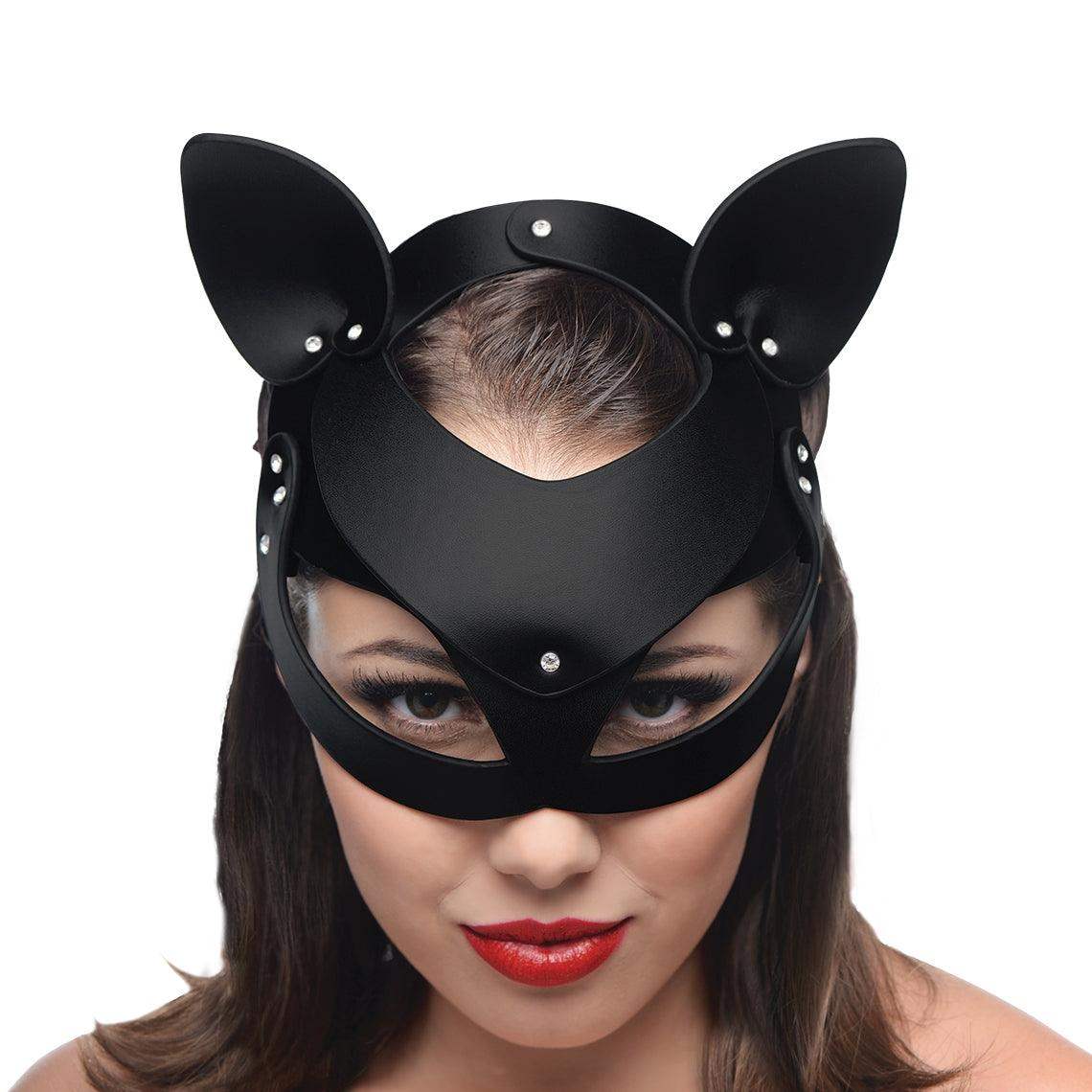 Bad Kitten Leather Cat Mask - The Dildo Hub