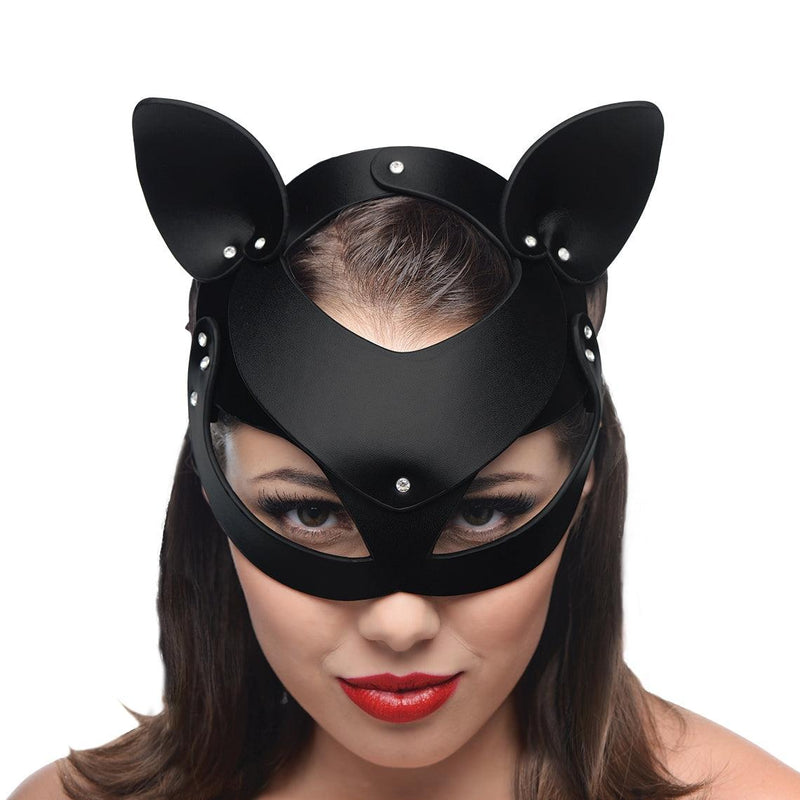 Bad Kitten Leather Cat Mask - The Dildo Hub