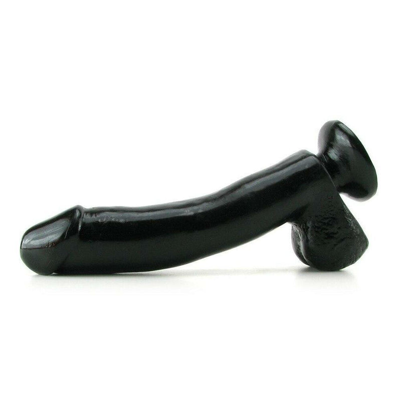 Basix Black Realistic Dildo With Suction Cup - 10 Inches | Pipedream - The Dildo Hub