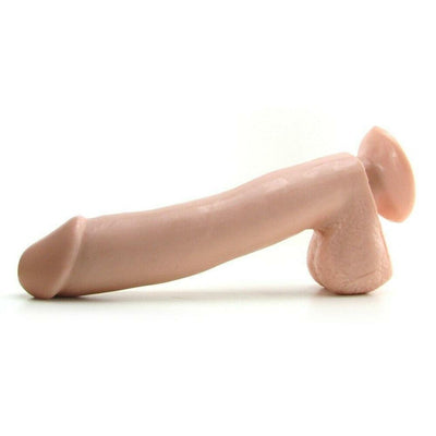 Basix Flesh Realistic Dildo With Suction Cup - 10 Inches | Pipedream - The Dildo Hub