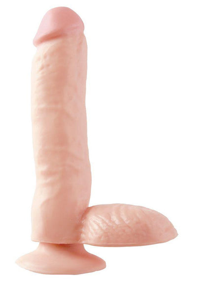 Basix Flesh Realistic Dildo With Suction Cup - 9 Inches | Pipedream - The Dildo Hub