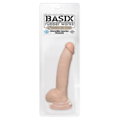 Basix Flesh Realistic Dildo With Suction Cup - 9 Inches | Pipedream - The Dildo Hub