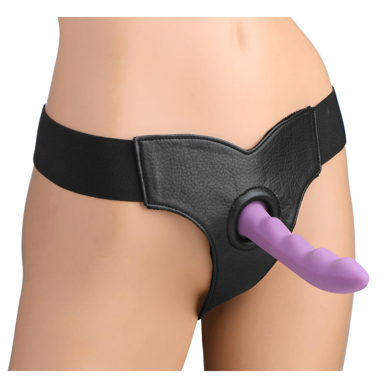 Bella Velvet Lined Elastic Strap On Harness - The Dildo Hub