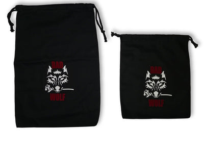 Black 100% Cotton Sex Toy Drawstring Bag | Bad Wolf® - The Dildo Hub