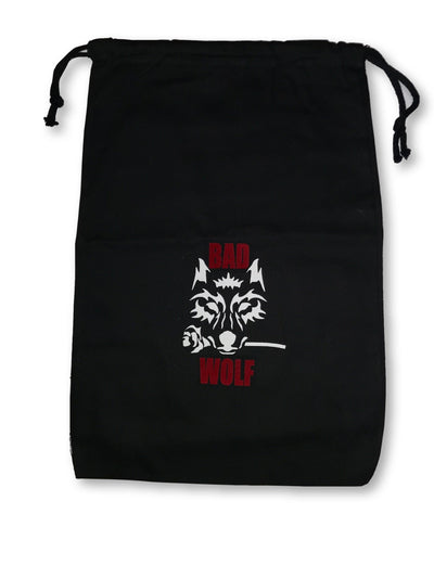 Black 100% Cotton Sex Toy Drawstring Bag | Bad Wolf® - The Dildo Hub