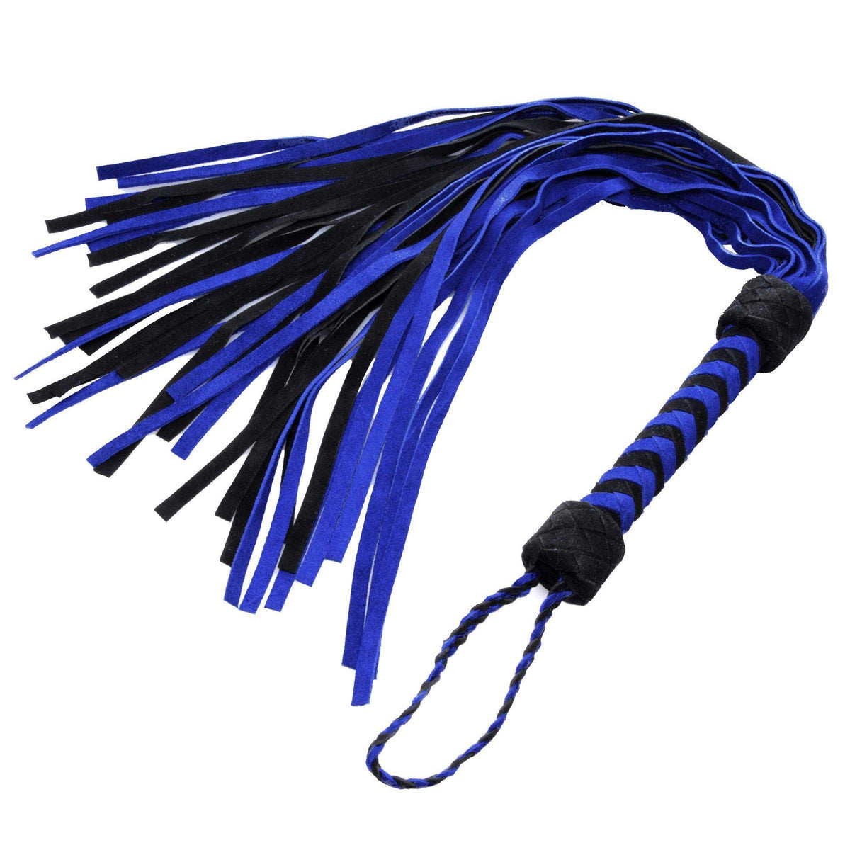 Black and Blue Suede Flogger - The Dildo Hub