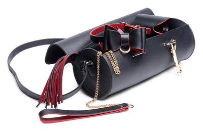 Black and Red Bow Bondage Set with Carry Case - The Dildo Hub