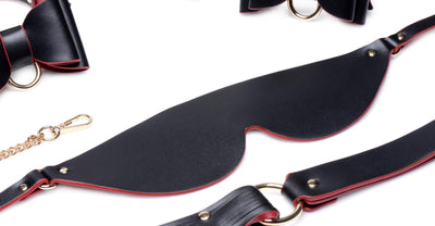 Black and Red Bow Bondage Set with Carry Case - The Dildo Hub