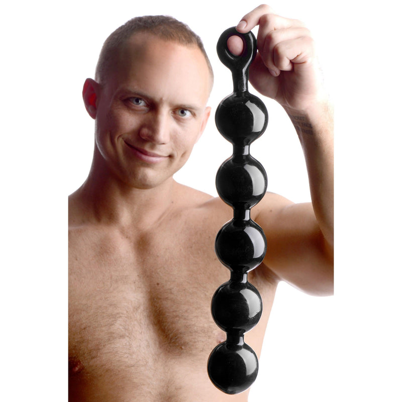 Black Baller Anal Beads - The Dildo Hub