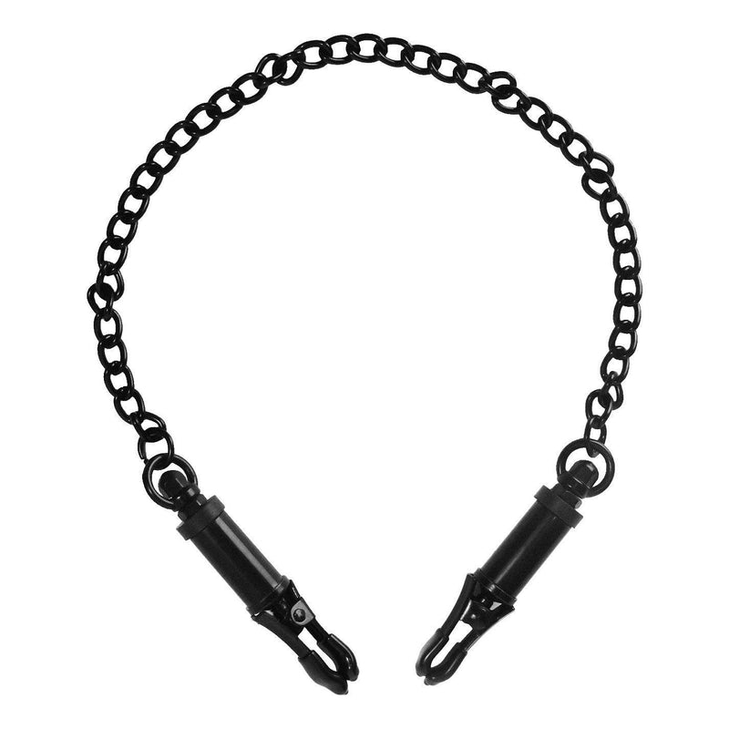 Black Deluxe Adjustable Nipple Clamps - The Dildo Hub