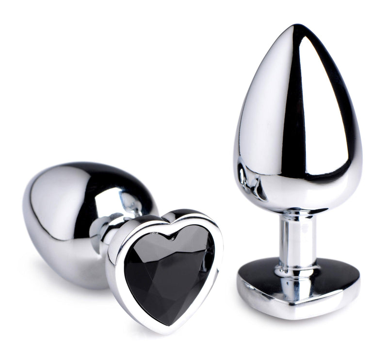 Black Heart Gem Anal Plug - Large - The Dildo Hub