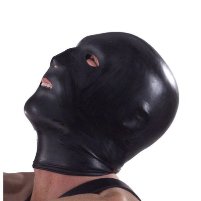 Black Hood with Eye Mouth and Nose Holes - The Dildo Hub