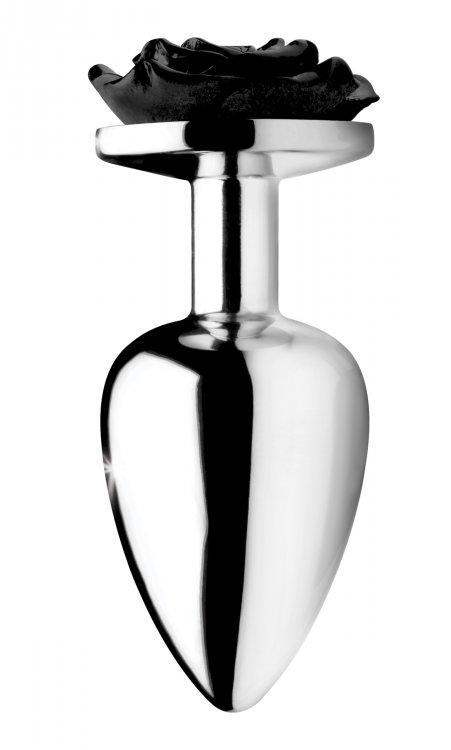 Black Rose Anal Plug - Medium - The Dildo Hub