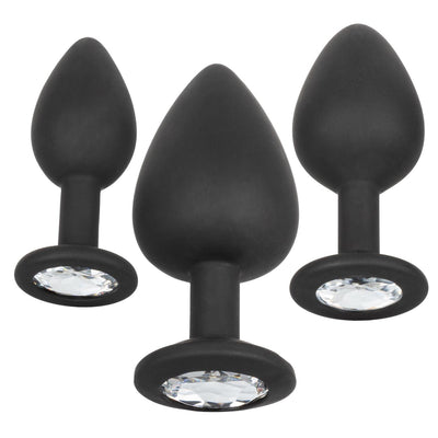 Black Silicone Gem Anal Training Kit | CalExotics - The Dildo Hub