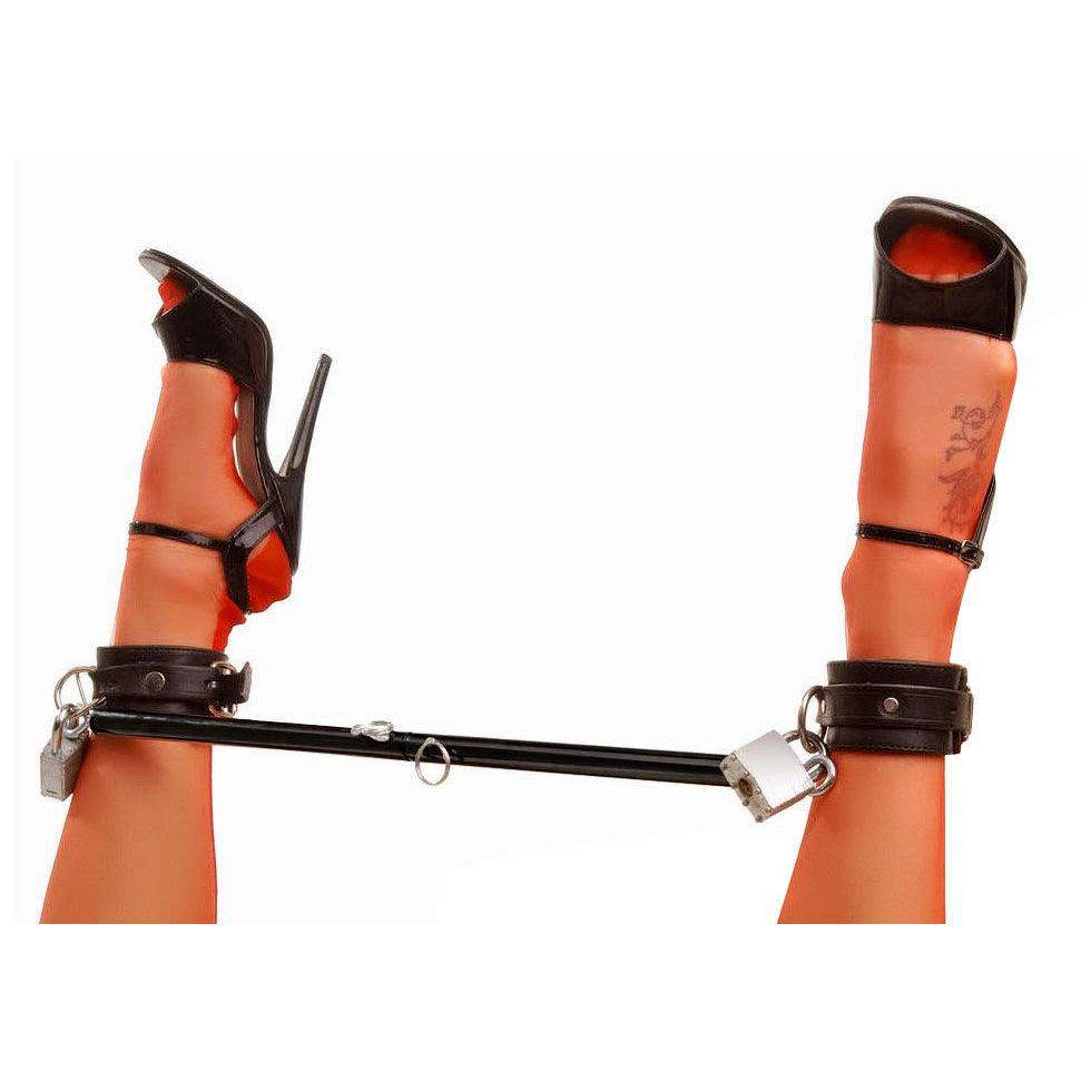 Black Steel Adjustable Spreader Bar - The Dildo Hub