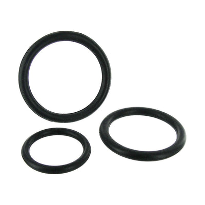 Black Triple Silicone Cock Ring Set - The Dildo Hub