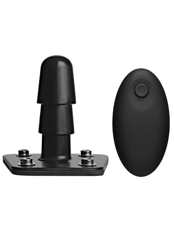 Black Vibrating Plug With Snaps & Wireless Remote Vac-U-Lock | Doc Johnson - The Dildo Hub