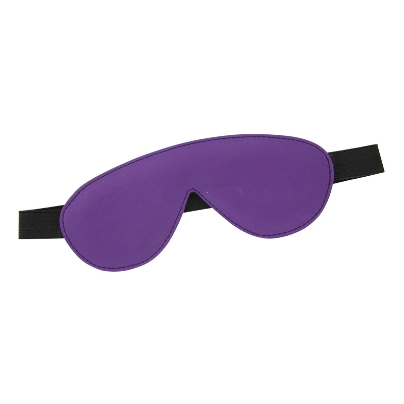 Blindfold Padded Leather - Purple and Black - The Dildo Hub