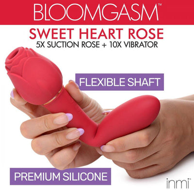 Bloomgasm Sweet Heart Rose Clit Suction Vibrator - The Dildo Hub