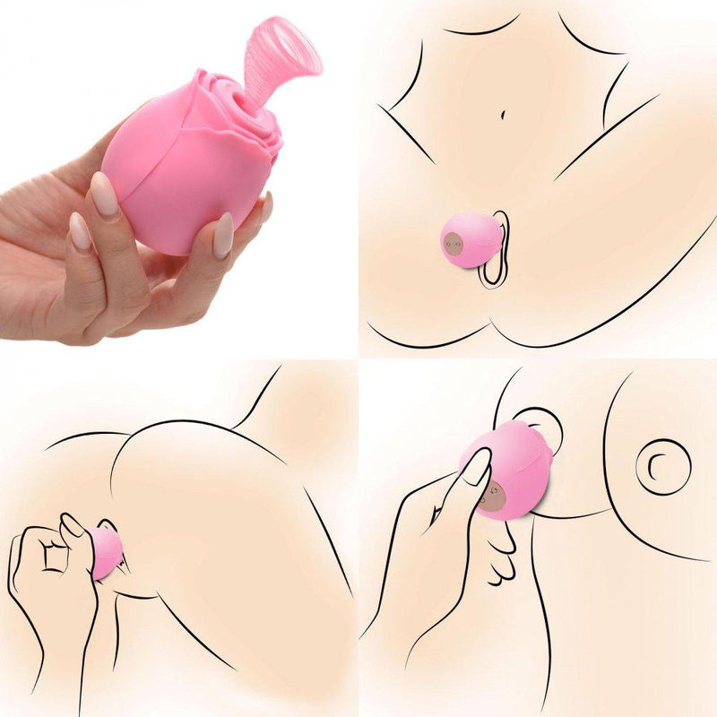 Bloomgasm Wild Rose 10X Suction Clit Stimulator - Pink - The Dildo Hub