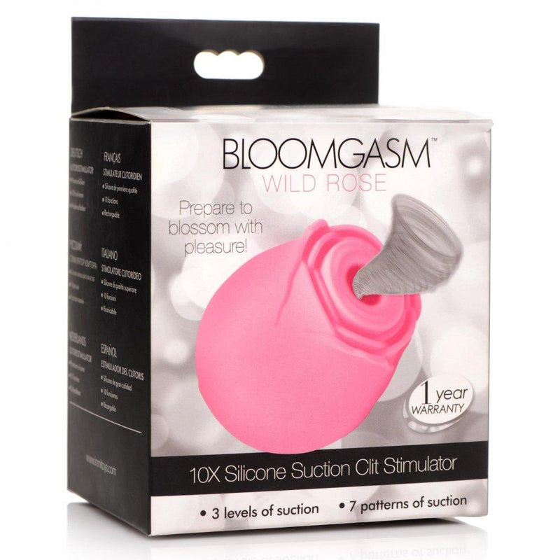 Bloomgasm Wild Rose 10X Suction Clit Stimulator - Pink - The Dildo Hub