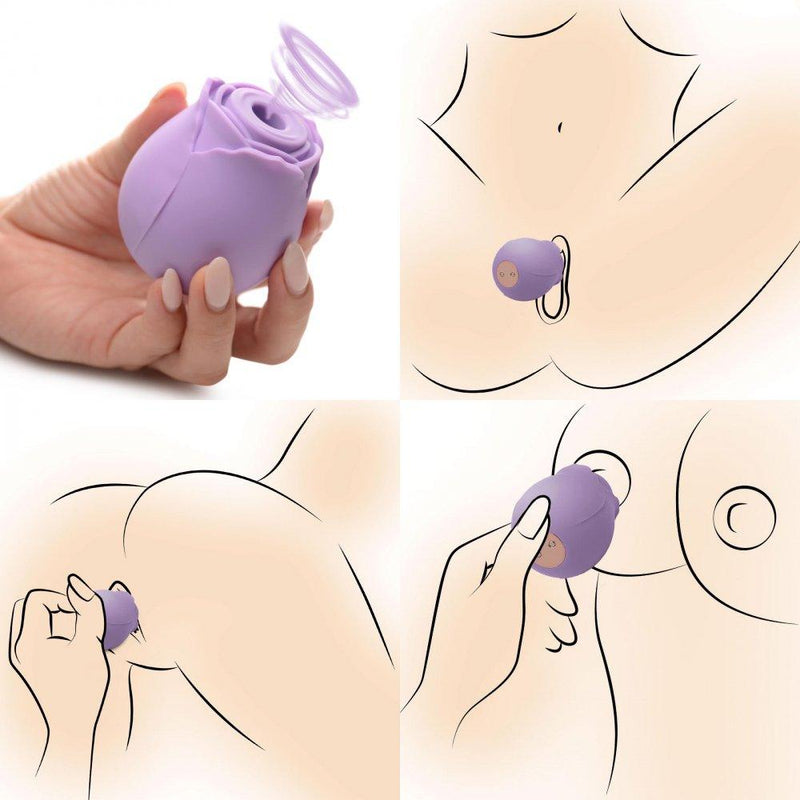 Bloomgasm Wild Rose 10X Suction Clit Stimulator - Purple - The Dildo Hub