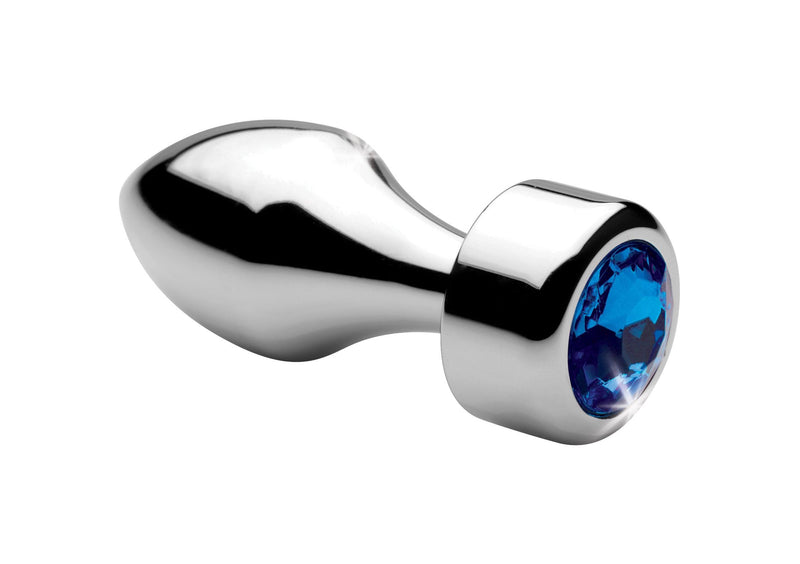 Blue Gem Weighted Anal Plug - Small - The Dildo Hub