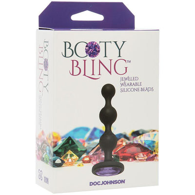 Booty Bling - Wearable Silicone Beads - Purple - The Dildo Hub