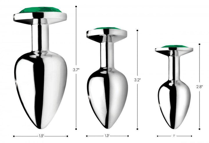 Booty Sparks Emerald Gem Anal Plug Set - The Dildo Hub