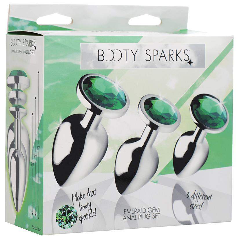 Booty Sparks Emerald Gem Anal Plug Set - The Dildo Hub