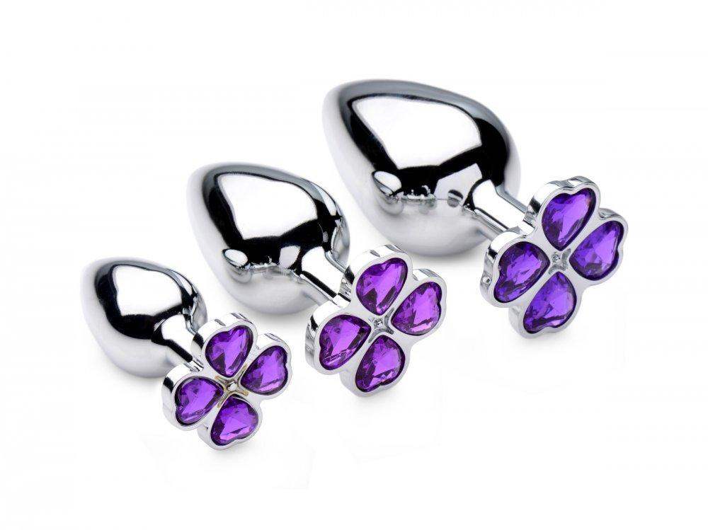 Booty Sparks Violet Flower Gem Anal Plug Set - The Dildo Hub