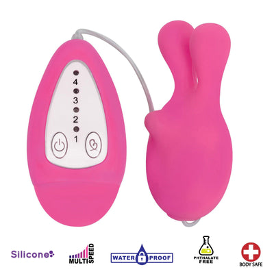 Bounce Silicone Bunny Bullet Vibe- Pink - The Dildo Hub