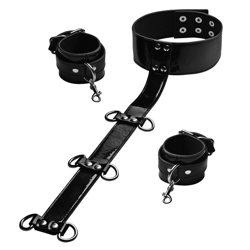 Bound Around Neck to Wrist Restraints - The Dildo Hub