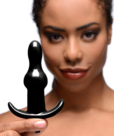 Bumpy Vibrating Anal Plug - Black - The Dildo Hub