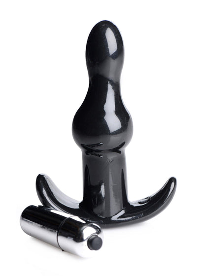 Bumpy Vibrating Anal Plug - Black - The Dildo Hub