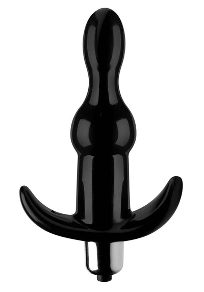 Bumpy Vibrating Anal Plug - Black - The Dildo Hub