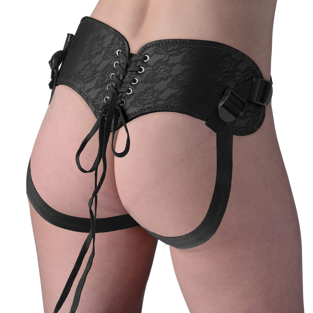 Burlesque Universal Corset Harness - Black - The Dildo Hub
