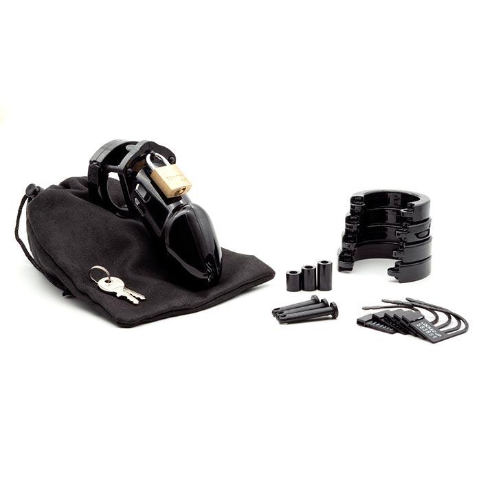 CB6000 Black Chastity Cage Kit - The Dildo Hub