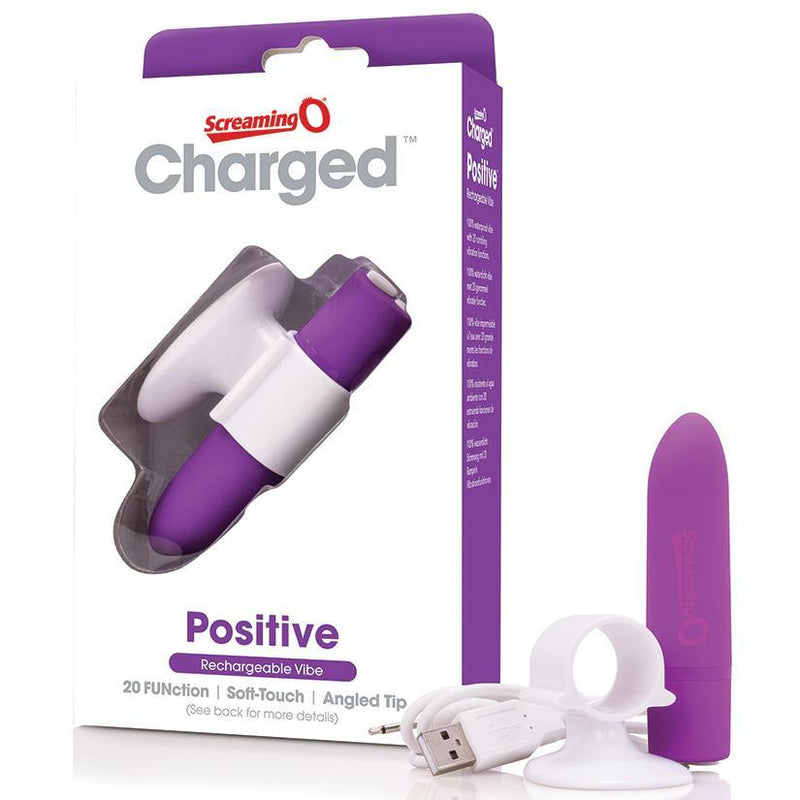 Charged Positive Rechargeable Grape Finger Vibrator | ScreamingO - The Dildo Hub