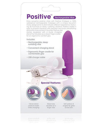 Charged Positive Rechargeable Grape Finger Vibrator | ScreamingO - The Dildo Hub