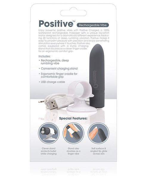 Charged Positive Rechargeable Grey Finger Vibrator | ScreamingO - The Dildo Hub