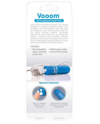 Charged Vooom Rechargeable Blue Bullet Vibrator | ScreamingO - The Dildo Hub